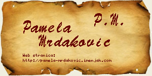 Pamela Mrdaković vizit kartica
